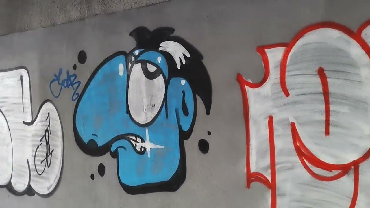 Graffiti taipei and river bank