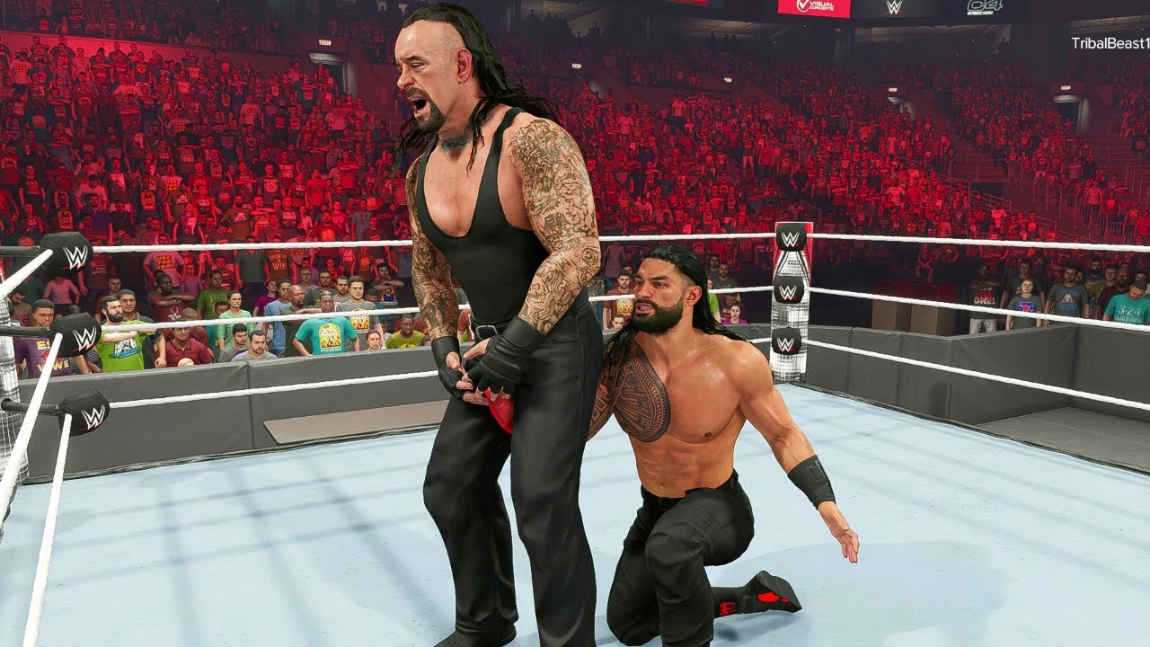 WWE 2K23 Roman Reigns Brock Lesnar & John Cena Vs Undertaker Kane & Fiend