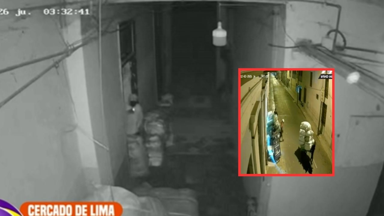 Cercado de Lima: Cámaras captan a cinco delincuentes vaciando almacén de mochilas