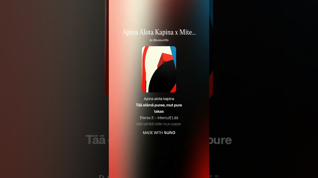 Sussux - Apina Alota Kapina x Miten ois (Mashup) pt 2
