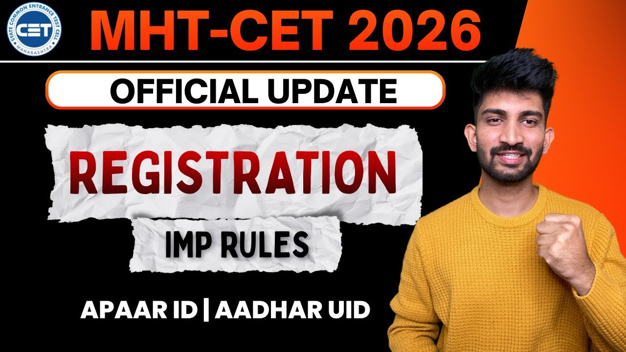Mht Cet Registration Process Official Update 2026 | Mhtcet Registration Updates 2026