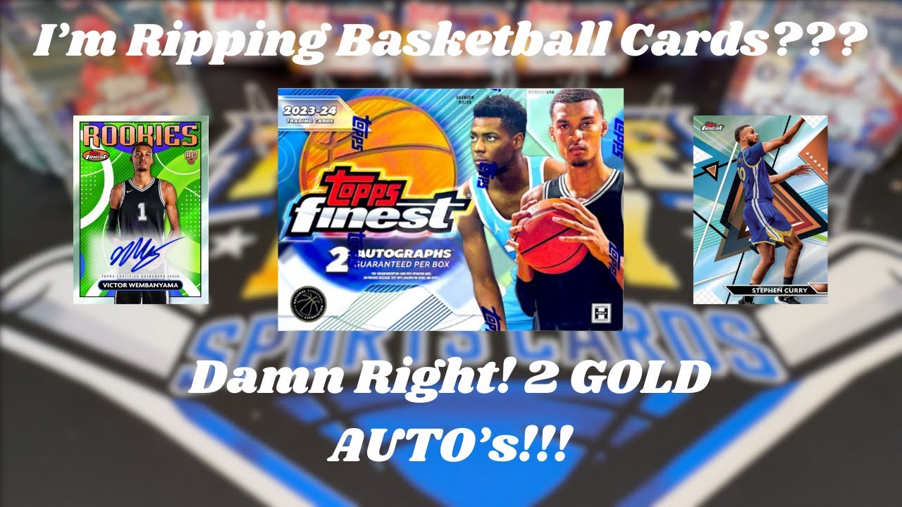 2023/24 Topps Finest Basketball Hobby Box Review - HUGE Hits! | Gold Autos /50 + Wembanyama Chase!