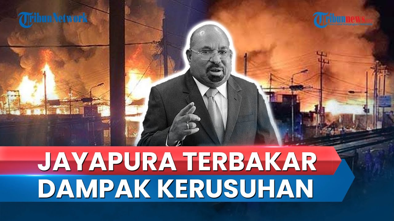 Jayapura Membara Dampak Kericuhan Rombongan Pengarak Jenazah Lukas Enembe, Ruko-ruko Dibakar