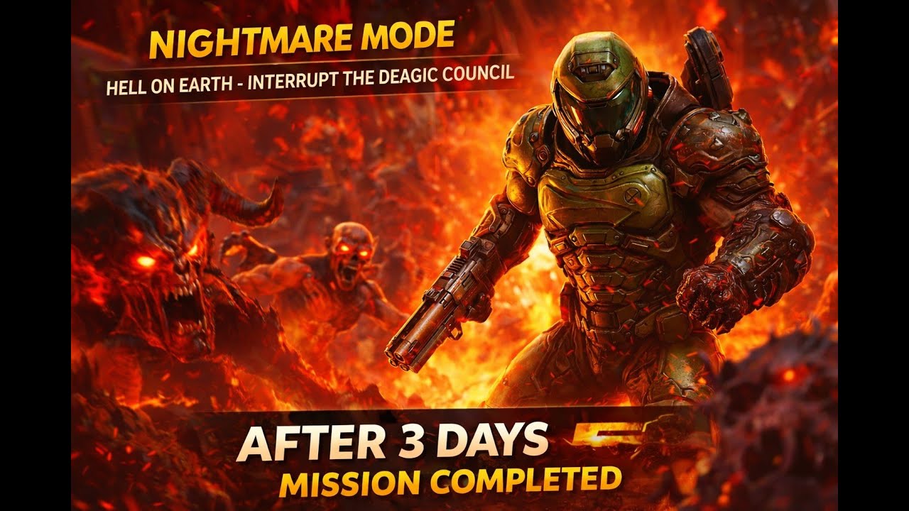 FINALLY DONE 😤 | Doom Eternal Nightmare – Interrupt the Deagic Council (After 3 Days)