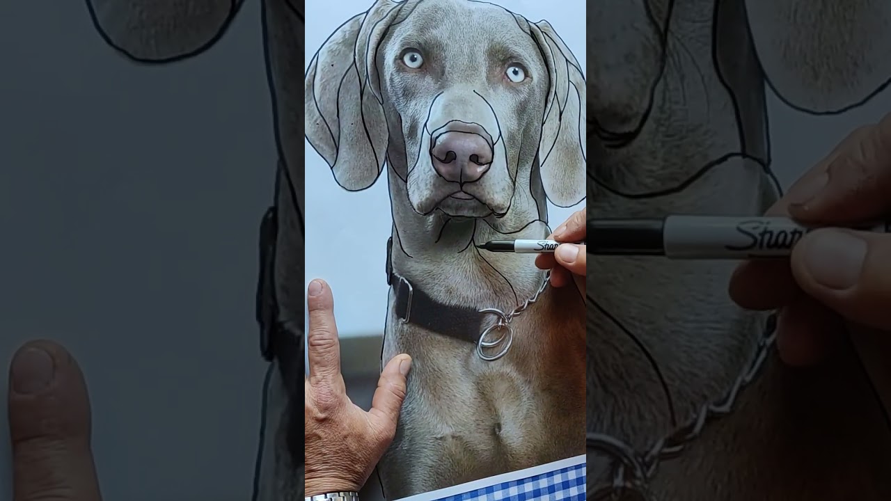 how to draw a dog to make mosaics