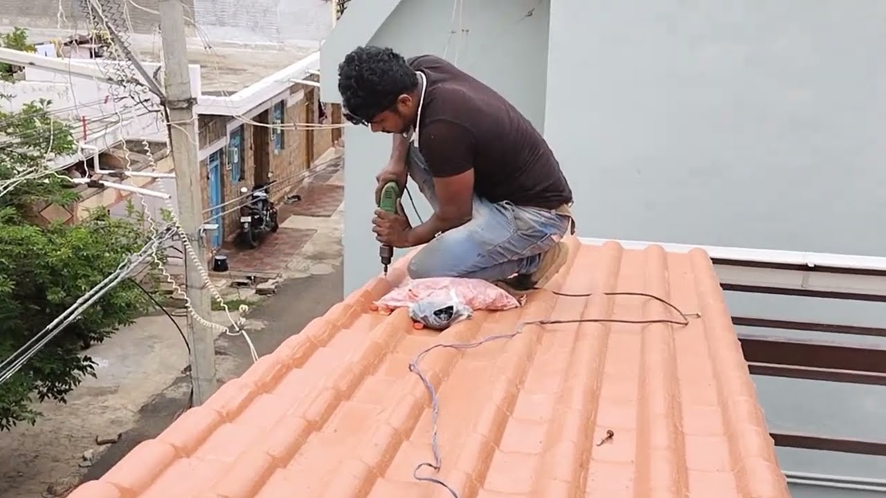 UPVC Tile Roofing Sheet Shed @WFE #fabrication #roof #engineering #shed #beautiful #youtube #viral