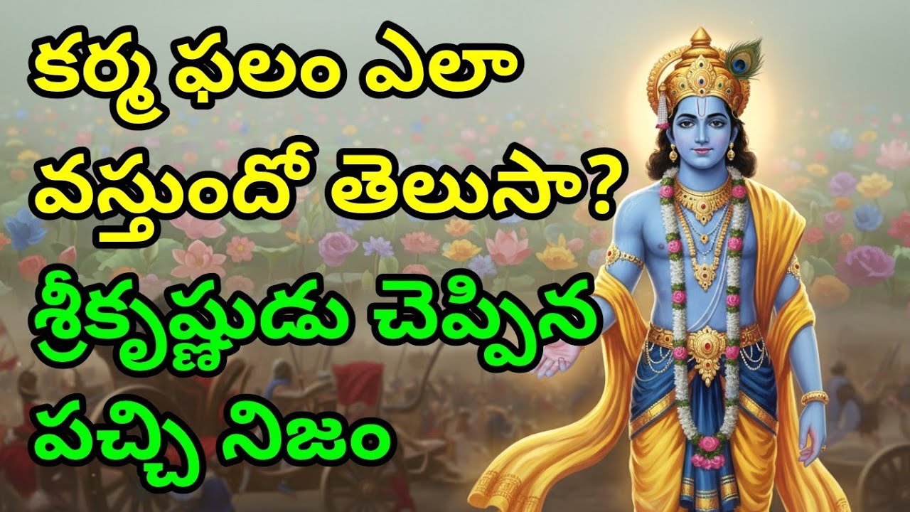కర్మ ఫలం ఎలా వస్తుందో తెలుసా? శ్రీకృష్ణుడు చెప్పిన పచ్చి నిజం gita in telugu | krishna updesham