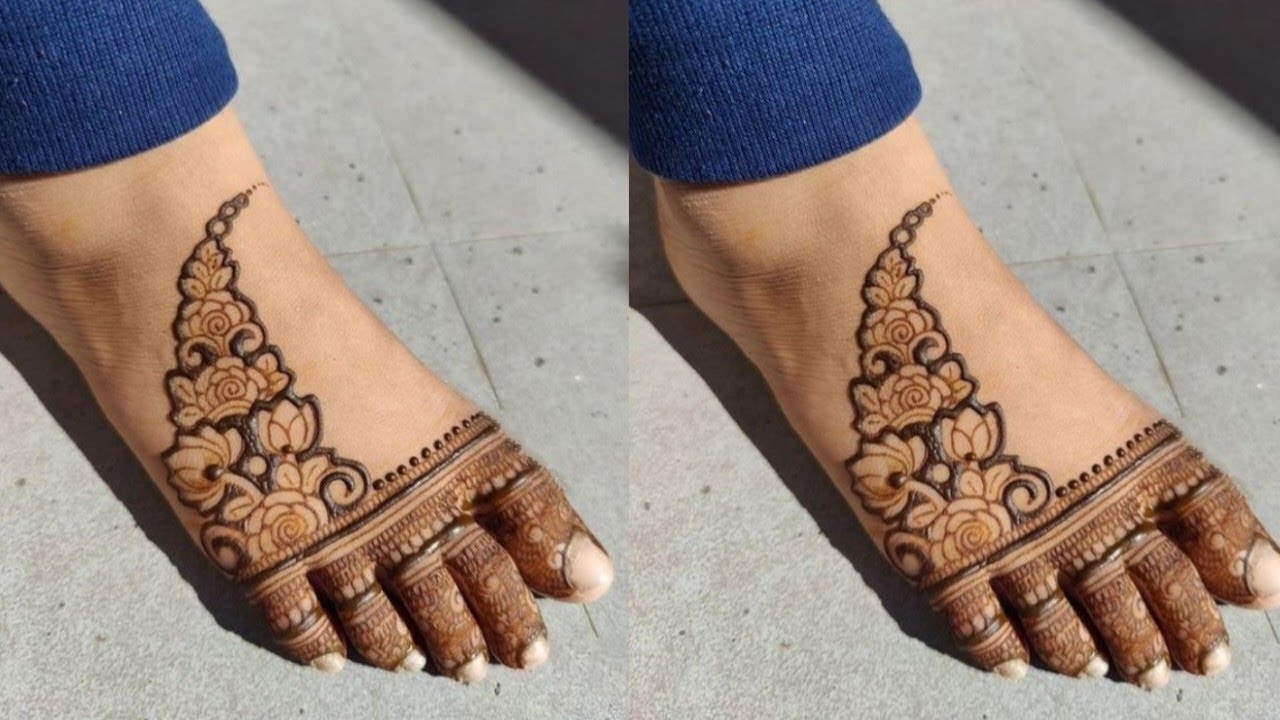 Foot Finger Mehndi design Simple || Leg Mehandi Design || Foot Mehndi Design | Pair ki Mehndi Design