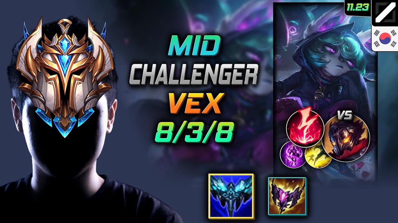 Challenger Vex Mid vs Viktor - 챌린저 미드 벡스 만년서리 감전 - LOL KR 11.23