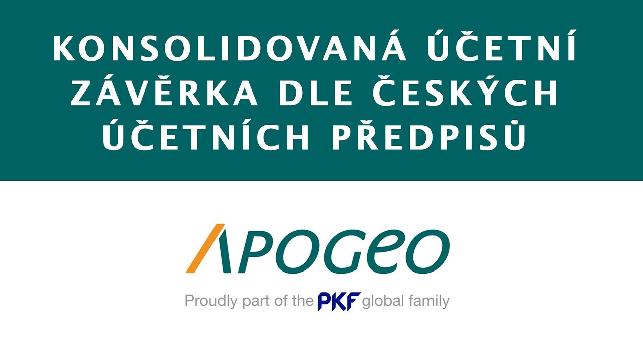 Konsolidovaná účetní závěrka dle českých účetních předpisů