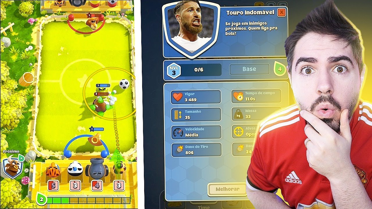 O MELHOR JOGO DE FUTEBOL NO ESTILO CLASH ROYALE! RUMBLE STARS