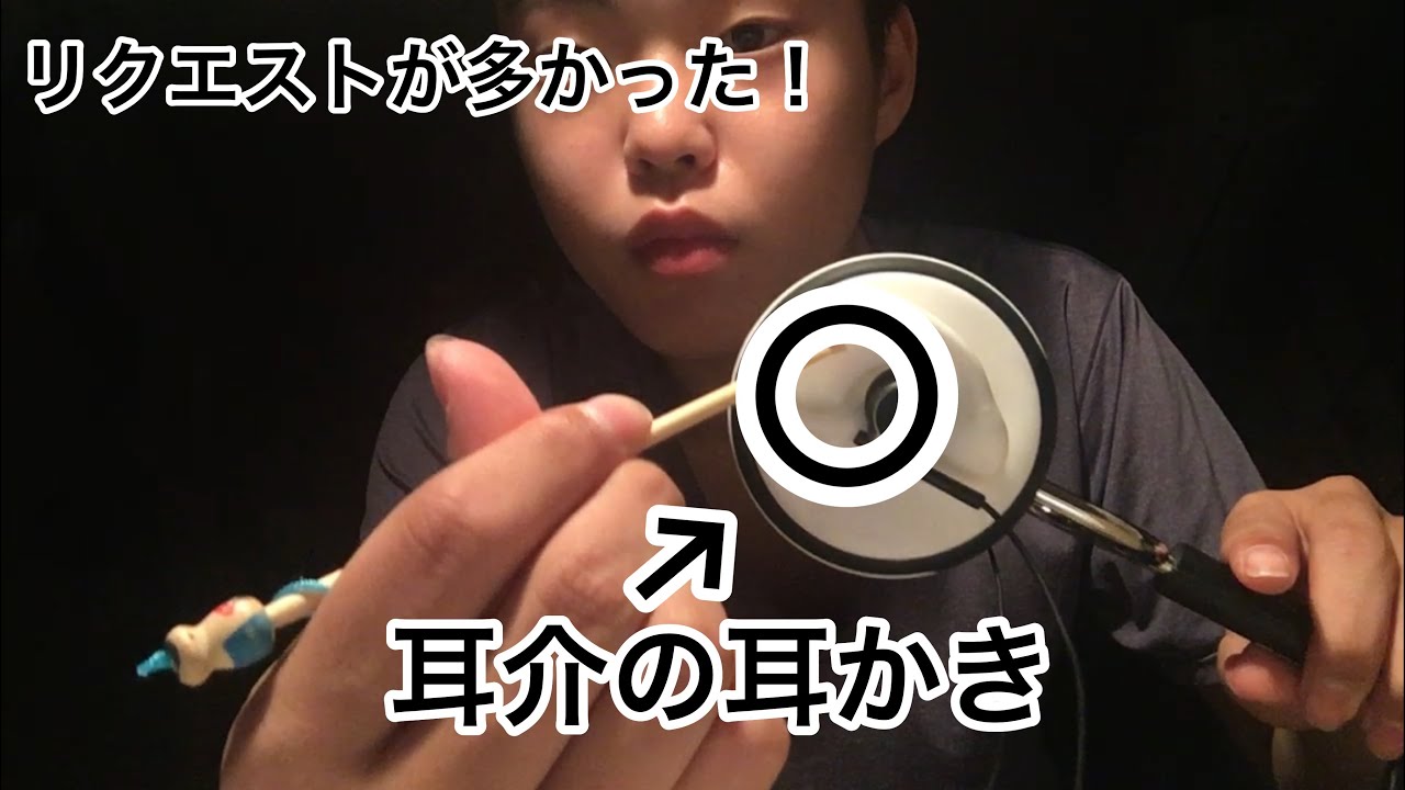 [ASMR]耳介をステンレス&竹の耳かきで引っ掻く！