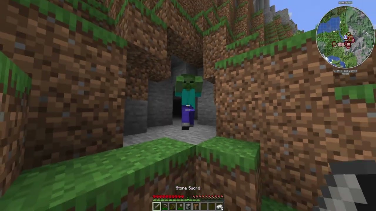 Первый день хардкорного Minecraft – переживаем первую ночь и строим стартовый дом.