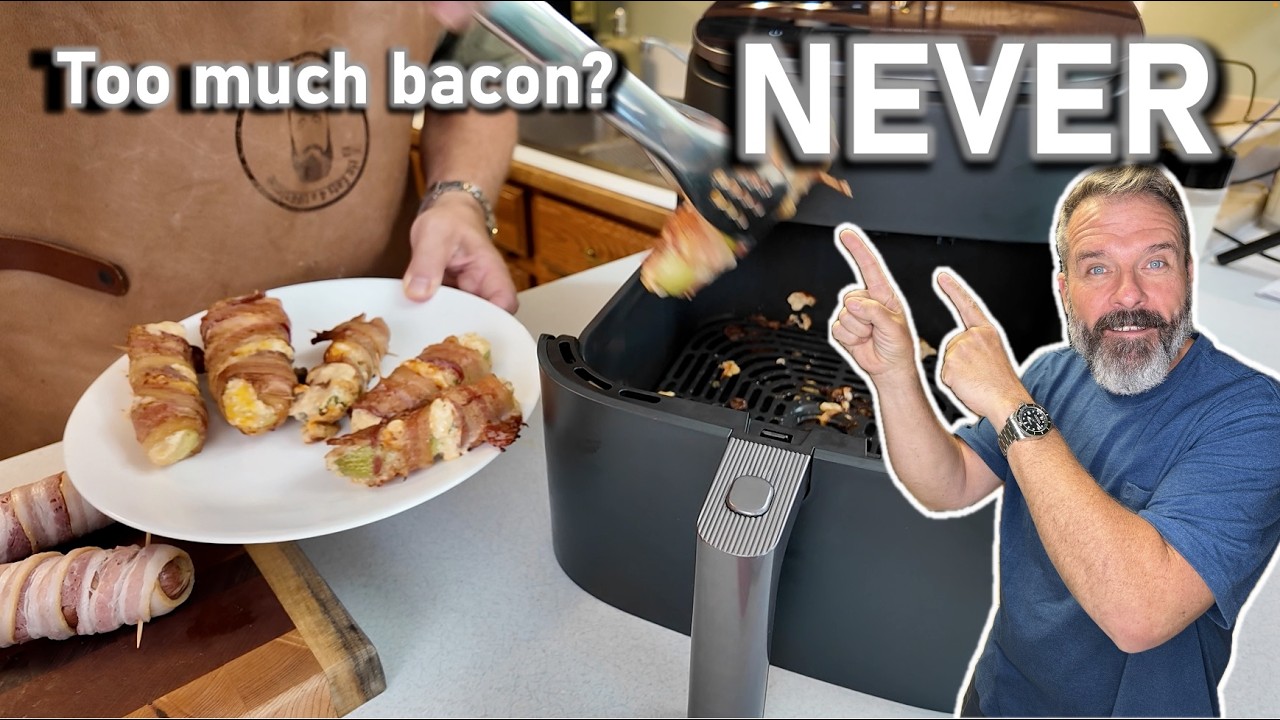 Game Day Air Fryer Snacks | Bacon-Wrapped Jalapeños, Pickles & Sausages