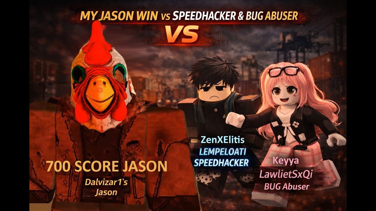 I win Vs Speedhacker & Bug Abuser with Jason   Violence District Roblox
