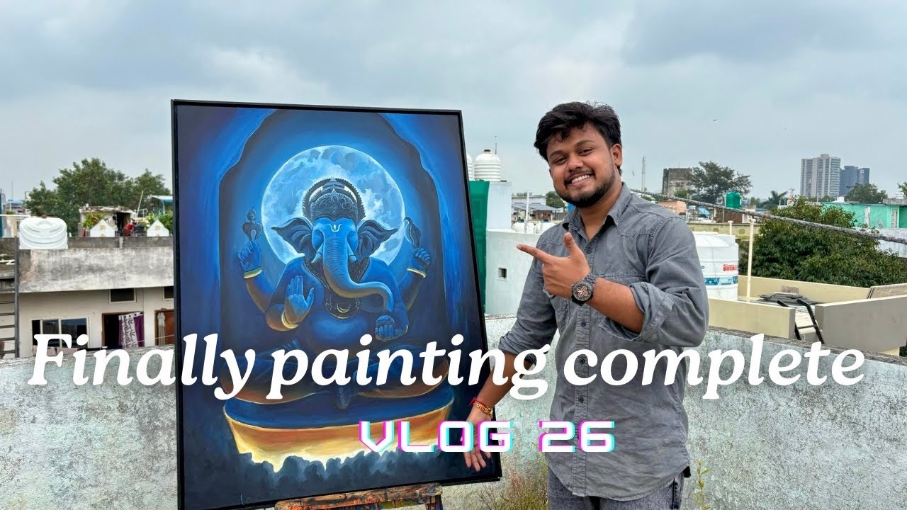 Finally painting complete for ganesh exhibition