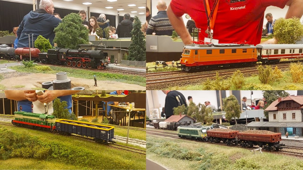 Miniaturowe pociągi na makiecie kolejowej  w skali 1:87 w NCK w Krakowie- 30.11.2025