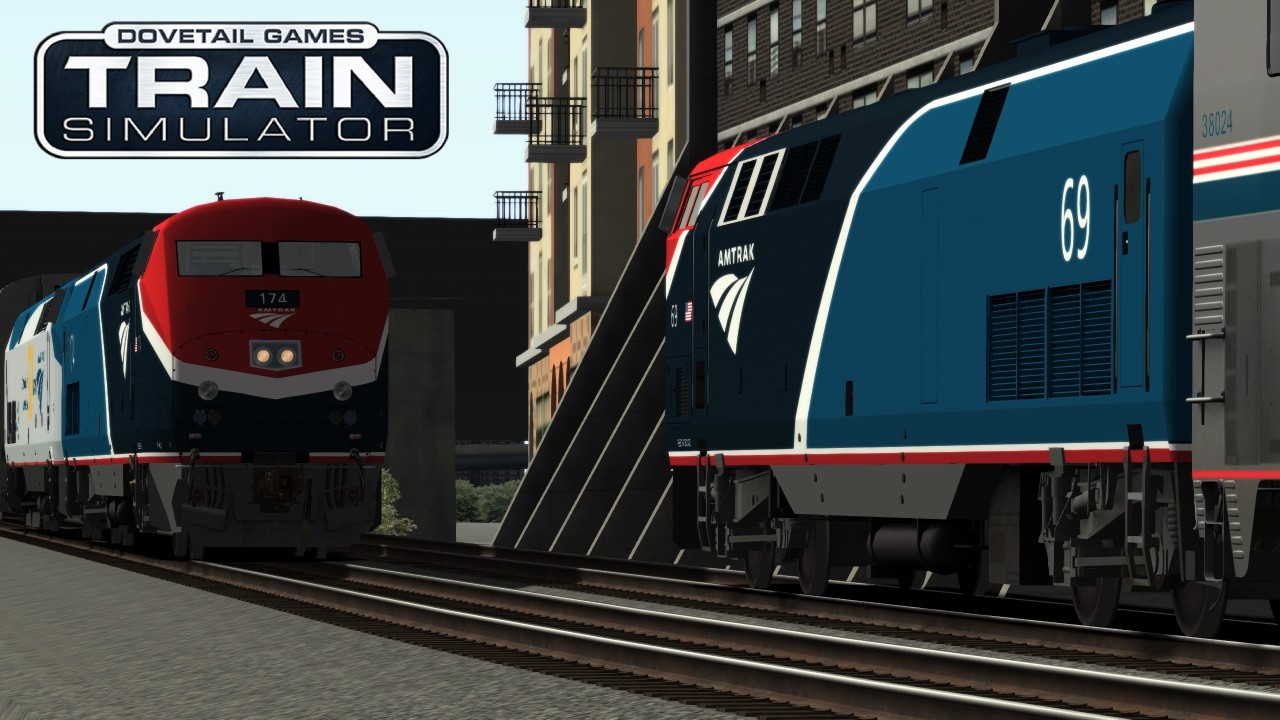AMTK 69 на поезде Amtrak 391 Saluki South до Хоумвуда на чикагской подстанции CN - Train Sim Classic