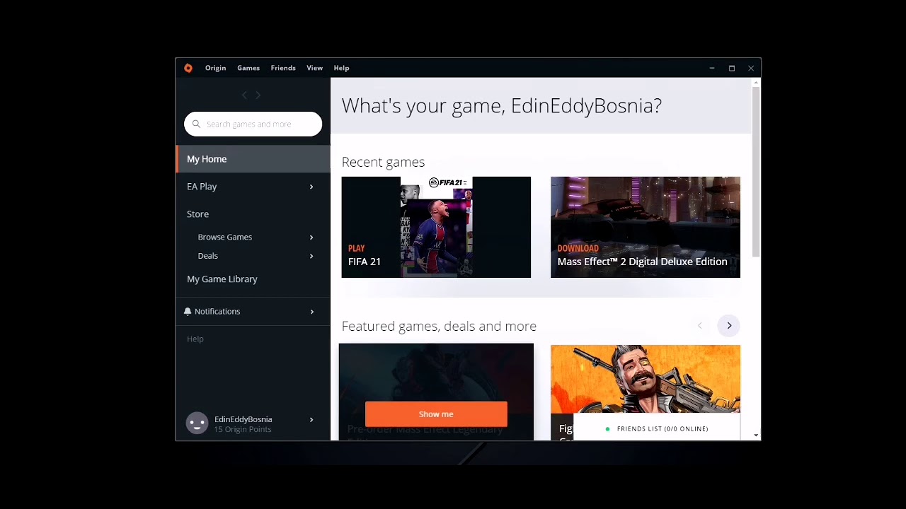 Problem to start Fifa 21 Origin
