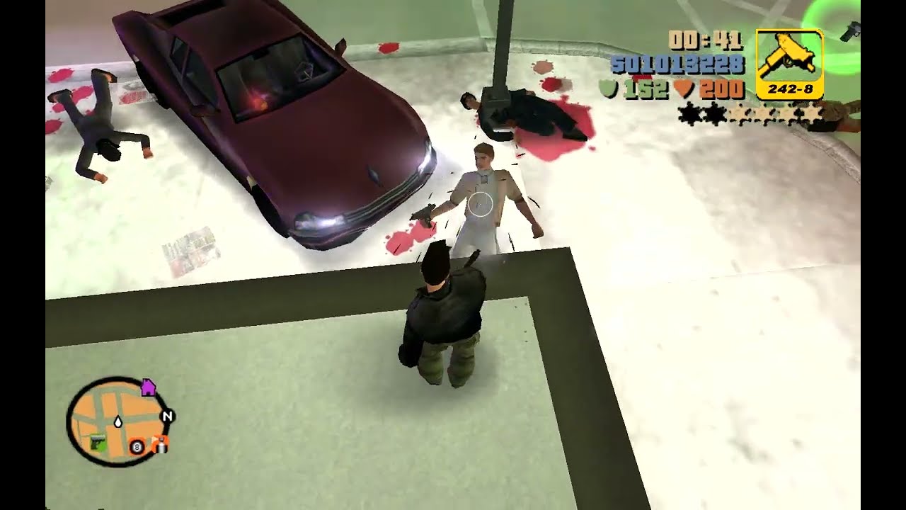 GTA 3 Liberty City Beta 4.0 Uptown Yardies Shootout + Six Stars Escape