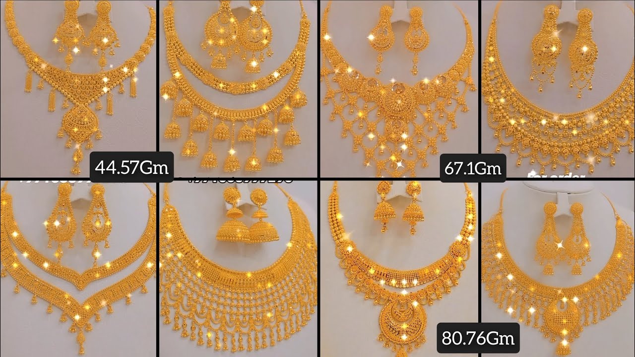 2024 Gold necklace designs // bridal wear collection// fancy & stylish trendy designs// so lovely 🌹😍