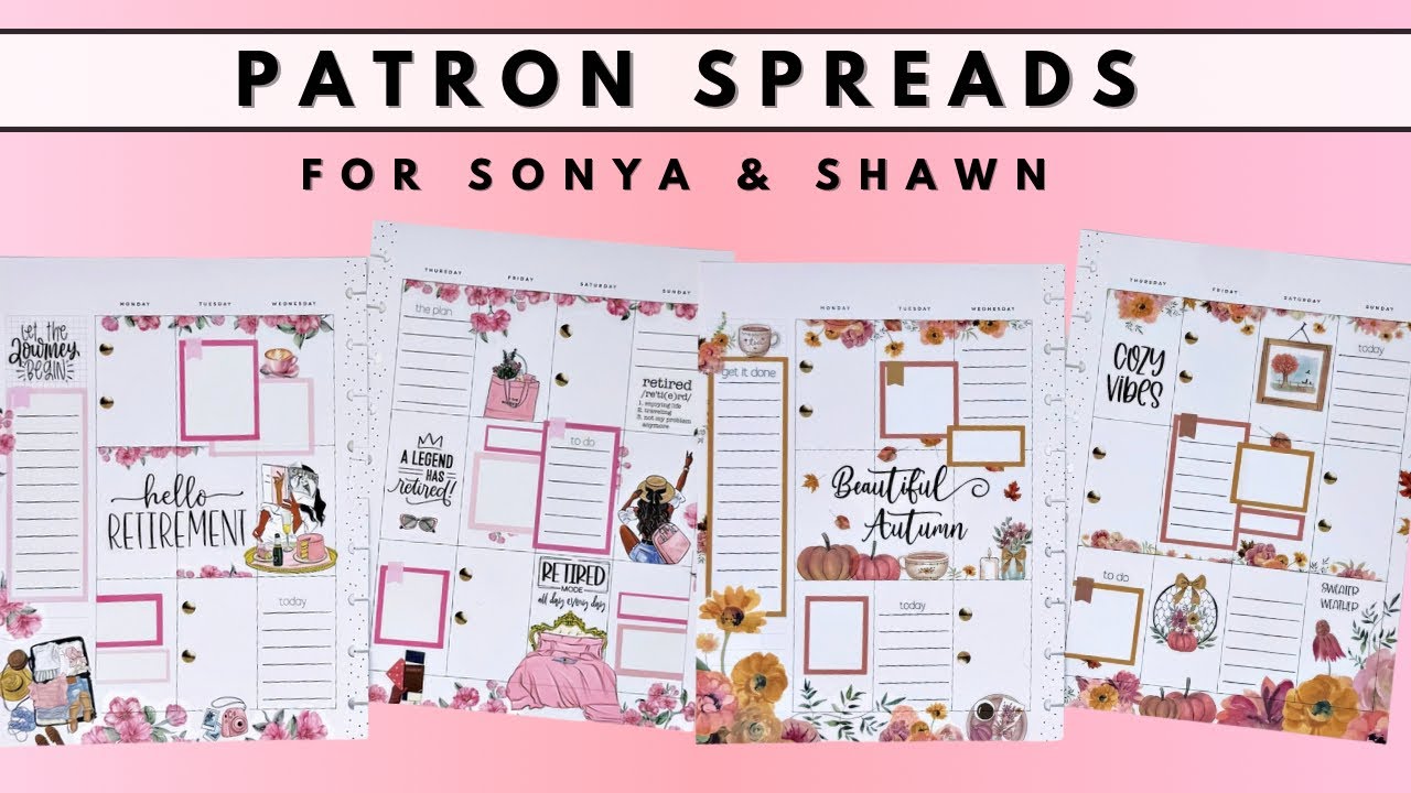PLAN WITH ME | PATRON SPREADS FOR SONYA & SHAWN | THE HAPPY PLANNER
