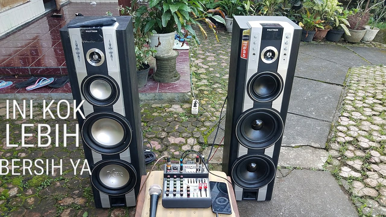 TES POLYTRON PAS 68 XBR + MIXER HARDWELL REVERB 4...ini kok bersih ya