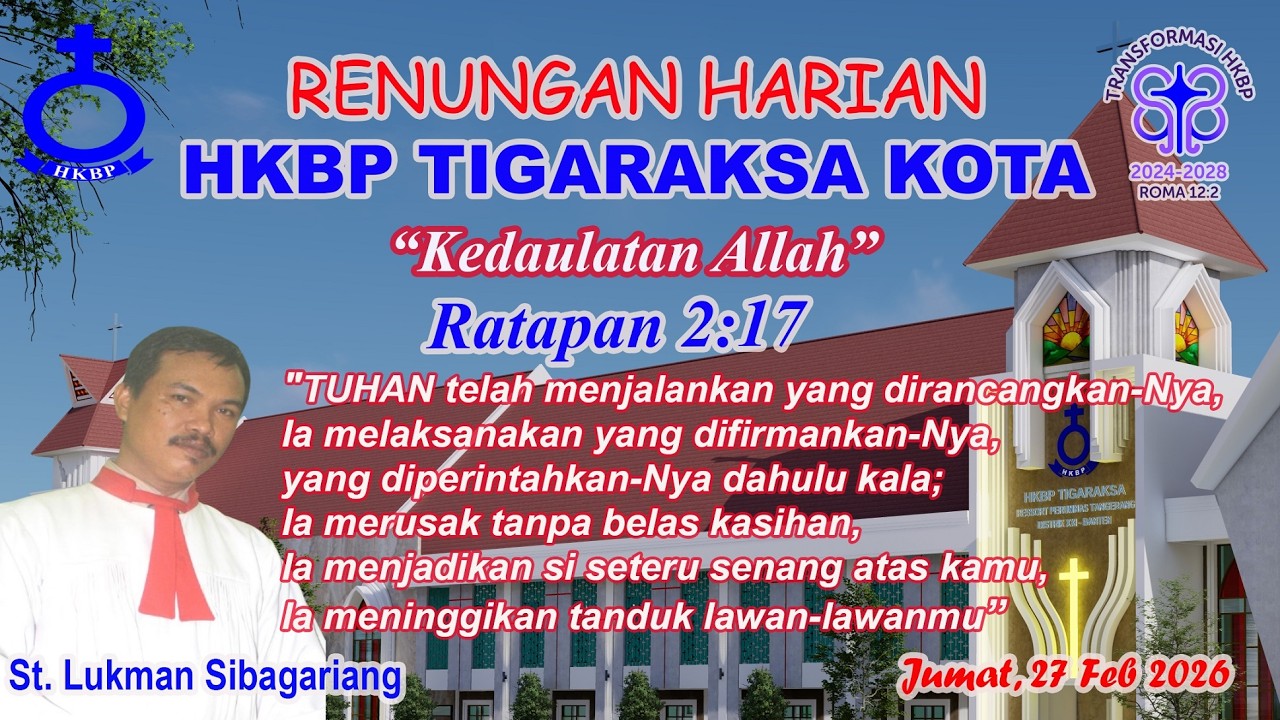 RENUNGAN HARIAN HKBP Tigaraksa Kota, 27 Feb 2026