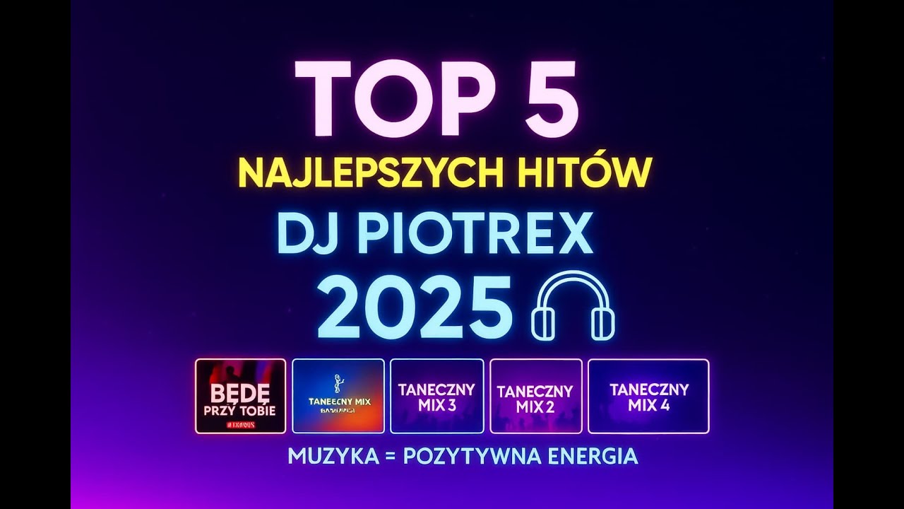 Top 5 Najlepszych Hit&oacute;w 2025   Dj Piotrex