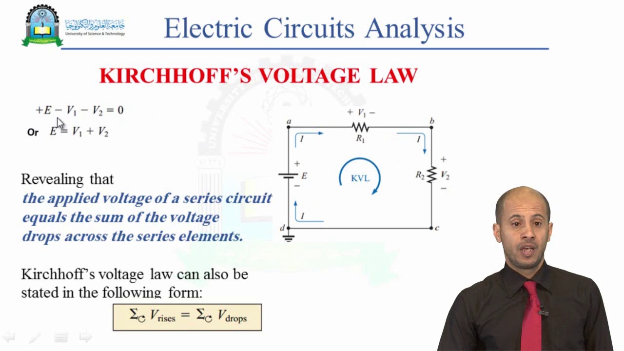 الحلقة السادسة (Kirchhoff's Voltage Law)- مقرر تحليل الدوائر الكهربائية