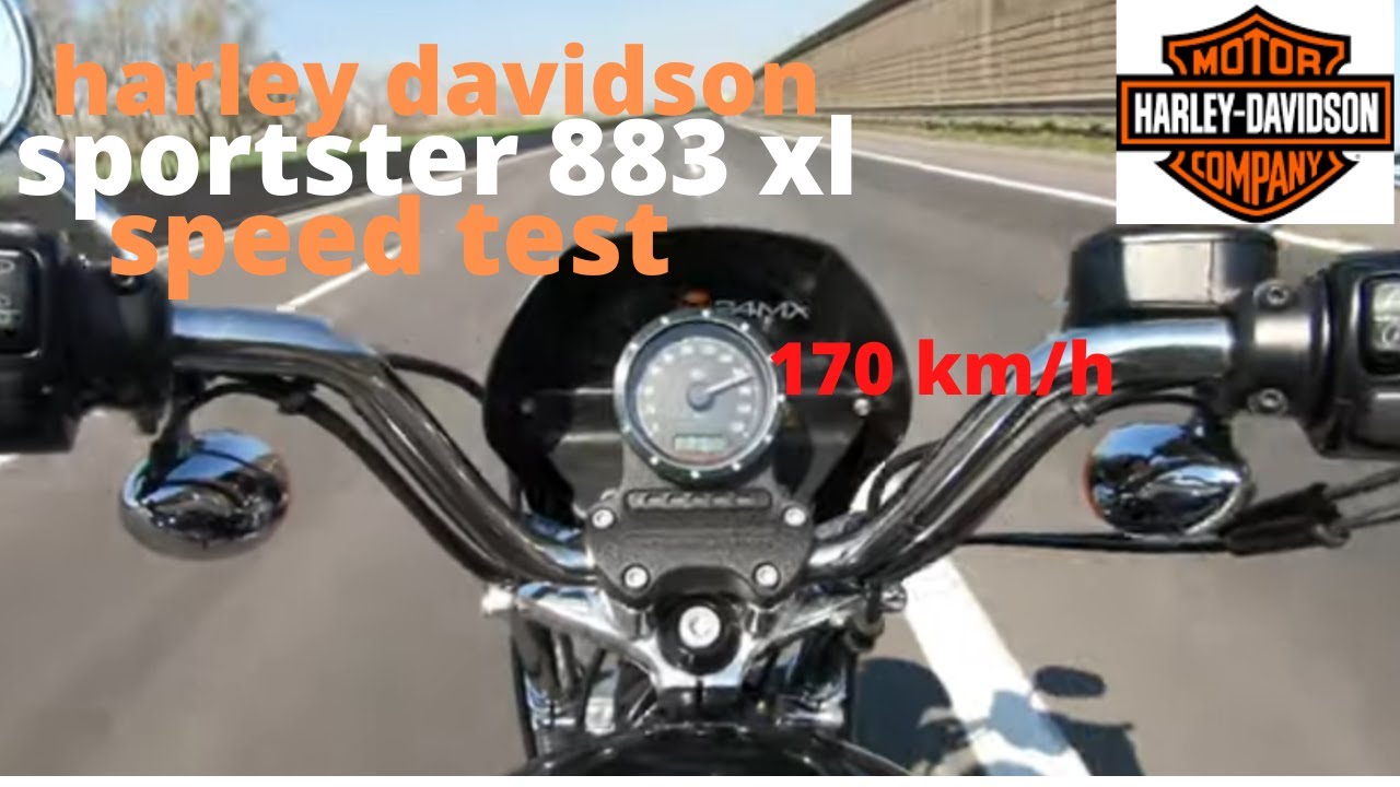 Harley Davidson sportster superlow 883 XL speedtest 170 km/h #topspeed