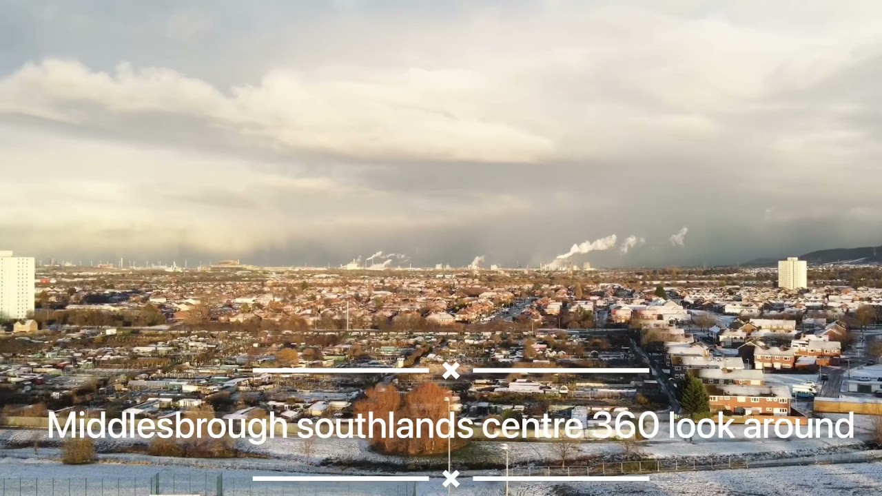 Heart of Middlesbrough old Southlands centre plot 360 look around.  (DJI mini 2)
