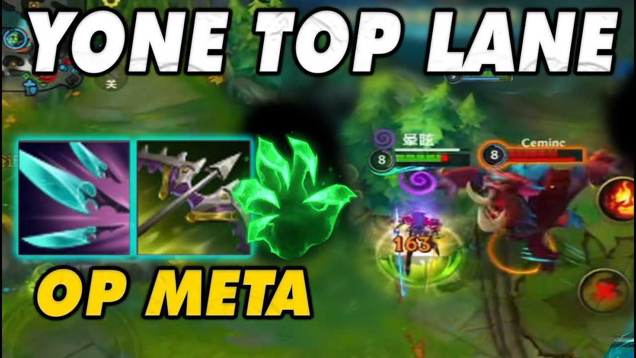 Wild Rift Yone Guide TOP | Best Meta Build vs Gnar/Jax/Singed | 3 Games Challenger China server