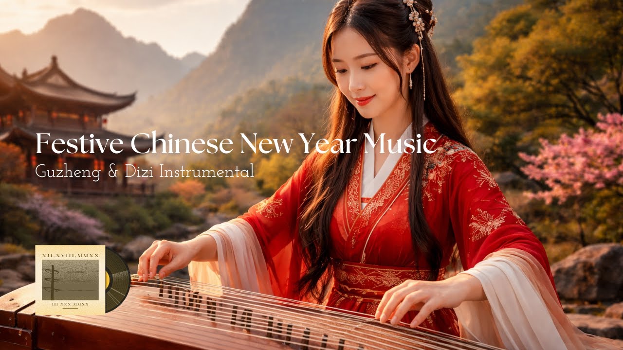 Chinese New Year Instrumental Music – Traditional Guzheng & Dizi for Lunar New Year Celebration