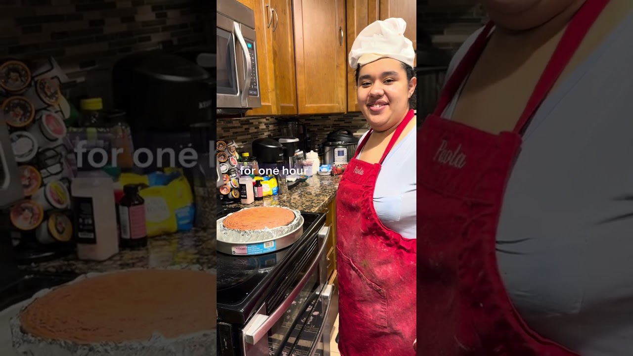 How to make a strawberry red velvet cheesecake with strawberry mousse and strawberry whipped cream.