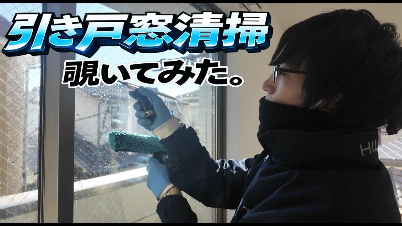 【日常】引き戸の窓掃除、覗いてみた。