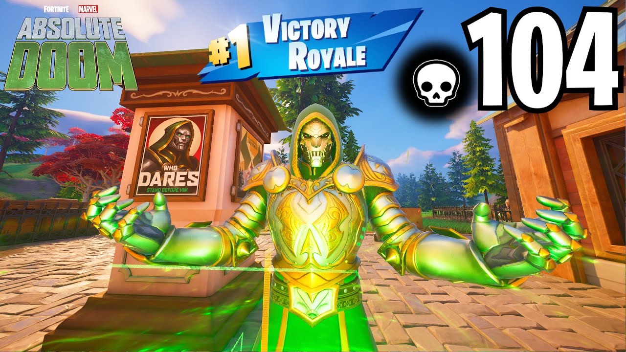 104 Elimination Solo vs Squads DR DOOM WINS Gameplay (NEW MARVEL FORTNITE CHAPTER 5 SEASON 4)!