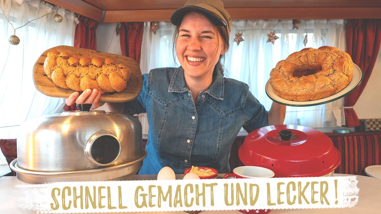 Ein schneller Frühstückszopf im Campingbackofen | einfach & ohne Hefe - Omnia & Nonna Aurelia