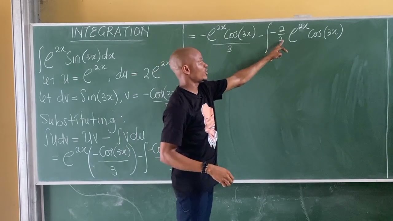 Интегрирование по частям e^(2x)sin(3x)