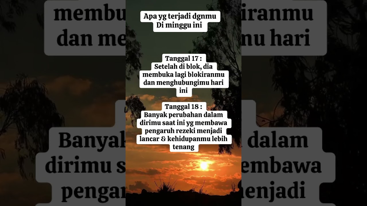 Ramalan minggu ini : kehidupan percintaan & keberuntunganmu #ramalantarothariini