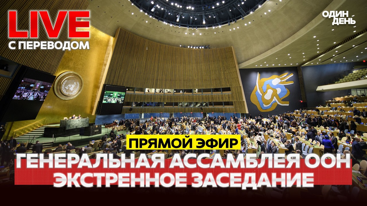 🔴 LIVE ЭКСТРЕННОЕ ЗАСЕДАНИЕ. ГЕНАССАМБЛЕЯ ООН  #новости #одиндень #прямойэфир #live #оон