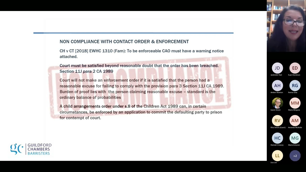 CONTACT POST FINAL ORDERS - PRIVATE AND PUBLIC LAW - Suzanne Kelly