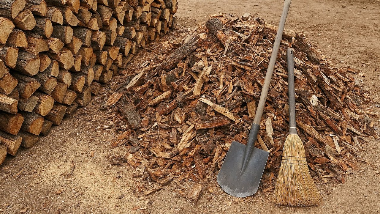 Cleaning After Firewood Work 🌲 | Life From Scratch in a Clay Hut | BurjCraft