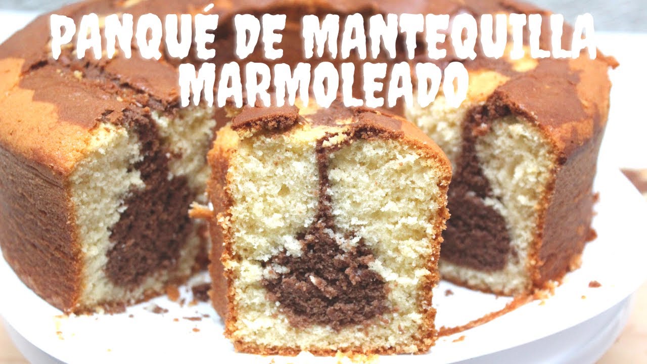 Este PANQUÉ DE MANTEQUILLA MARMOLEADO Es Suave y esponjoso Te Va Encantar