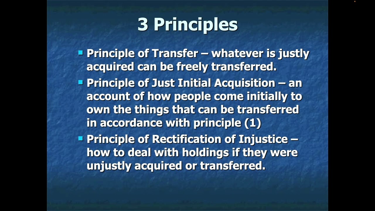 Nozick's Entitlement Theory