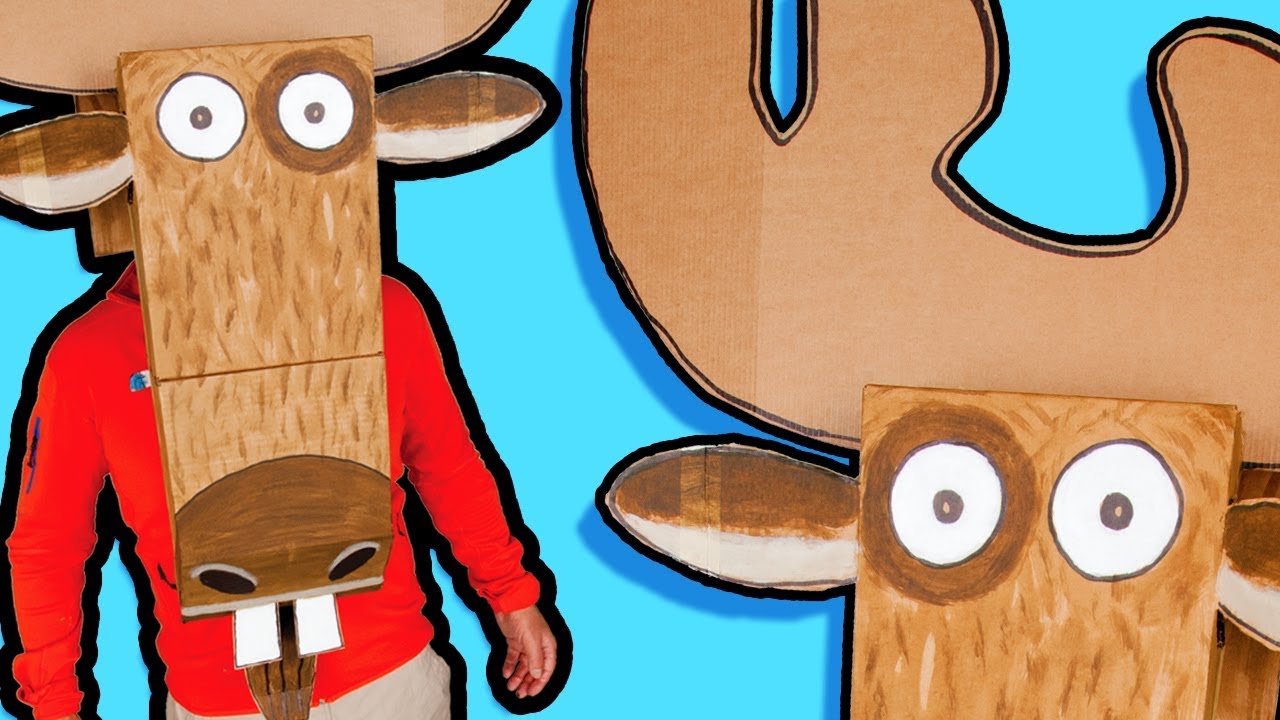 Cardboard Moose Mask - Crafts Ideas For Kids | DIY Home Decor on BoxYourSelf