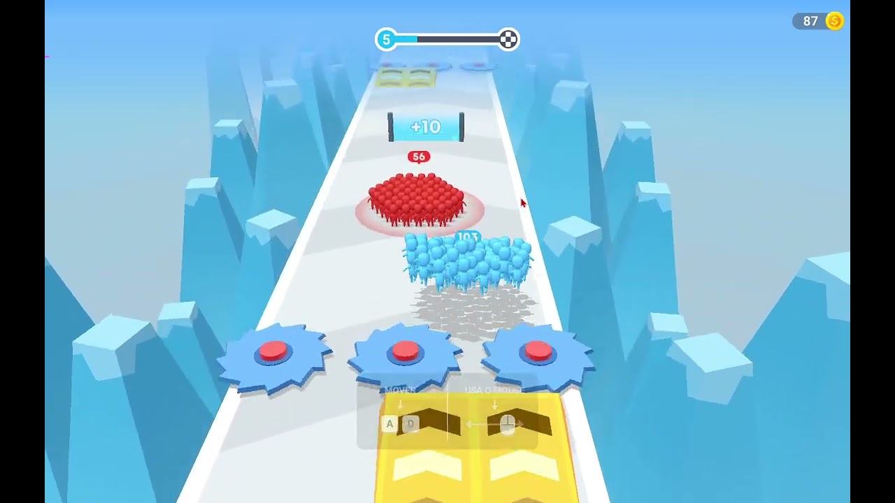 Eu jogando esse jogo chamado Count Masters