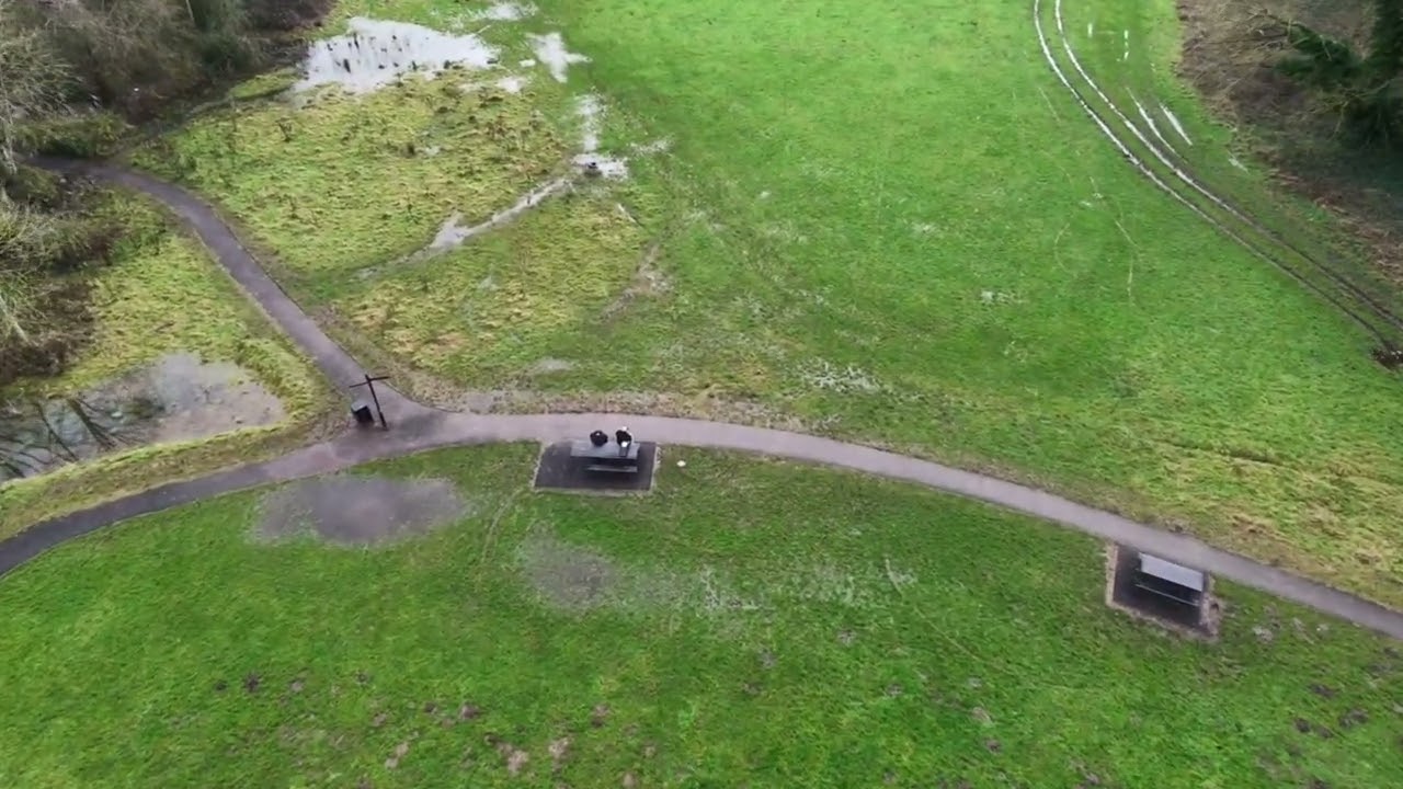 Aerial of The River Trent at Westbridge Park. DJI Neo 2 FPV