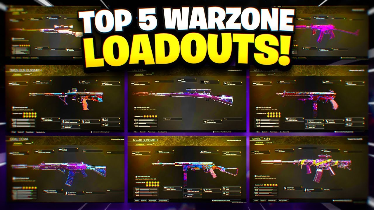 *NEW* TOP 5 WARZONE LOADOUTS!🔥 (META CLASS SETUPS)