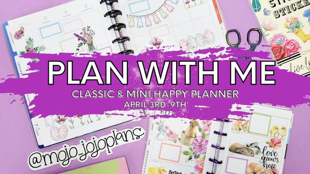 PLAN WITH ME- CLASSIC VERTICAL HAPPY PLANNER and MINI HORIZTONAL PLANNERS